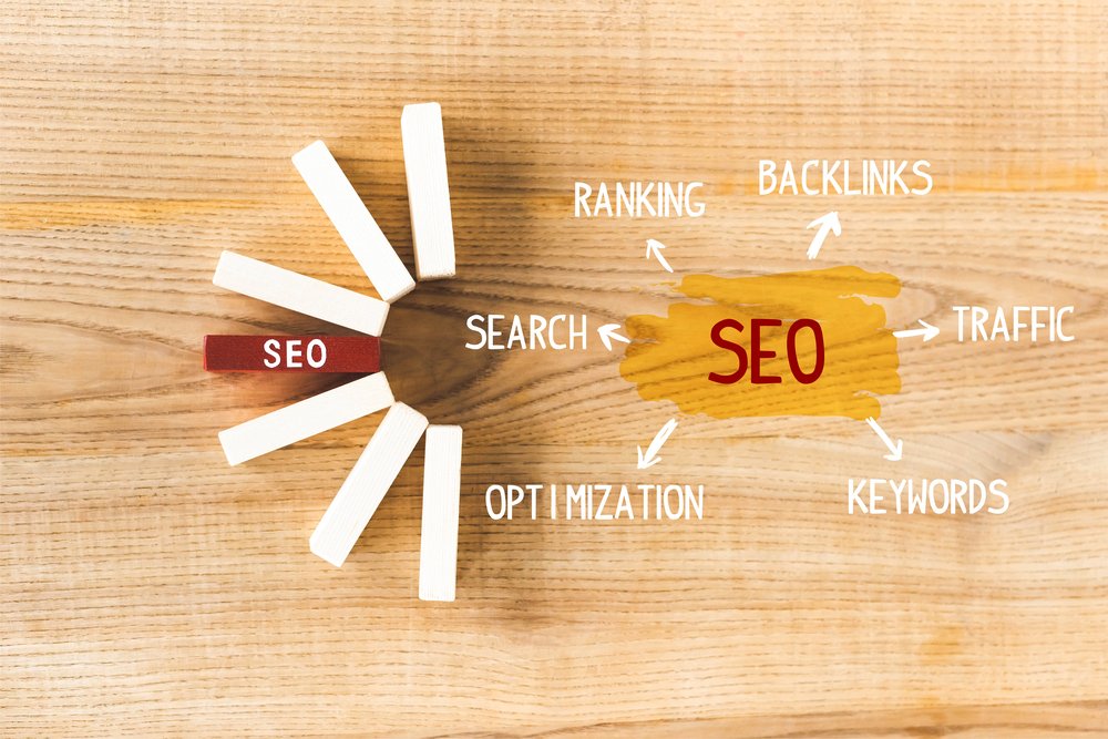 L'immagine trasforma la SEO da disciplina tecnica astratta in un sistema organico e interconnesso. La disposizione a raggiera dei blocchetti comunica come la SEO sia il centro dal quale si irradiano tutte le altre componenti del marketing digitale, mentre il contrasto tra elementi fisici (legno e blocchi) e digitali (overlay colorato e testo) rappresenta perfettamente l'equilibrio tra strategia tangibile e implementazione tecnologica. La macchia di colore che unisce tutti gli elementi suggerisce la fluidità e l'integrazione necessarie per far funzionare l'intero sistema. È una rappresentazione che rende visibile la complessità della SEO moderna, dove ogni componente è interconnessa e dipendente dalle altre per creare risultati efficaci.